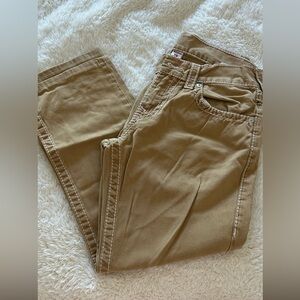 True Religion Khaki Jeans with White Stitching